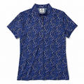 [NWT] Daily Sports Digne Mesh Purple Leopard Short Sleeve Polo [XXL]