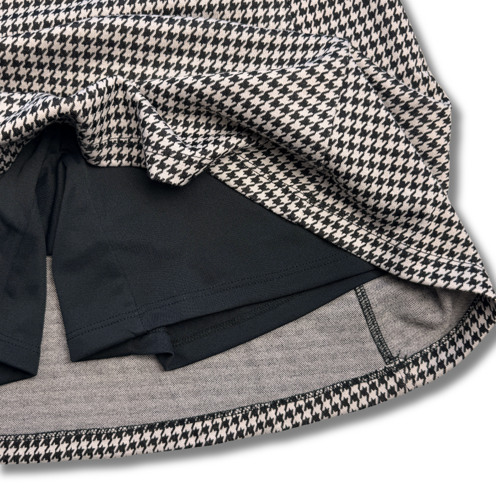 Baker Golf Black/Tan 16" Houndstooth Skort | Small