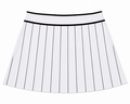 J.Lindeberg White/Black Pinstripe Knit Skirt | Medium