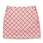 Nivo Melon Houndstooth Plaid 18" Golf Skort | 06