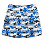 Amy Sport Marisa Blue/Black Pleated Skort | Medium