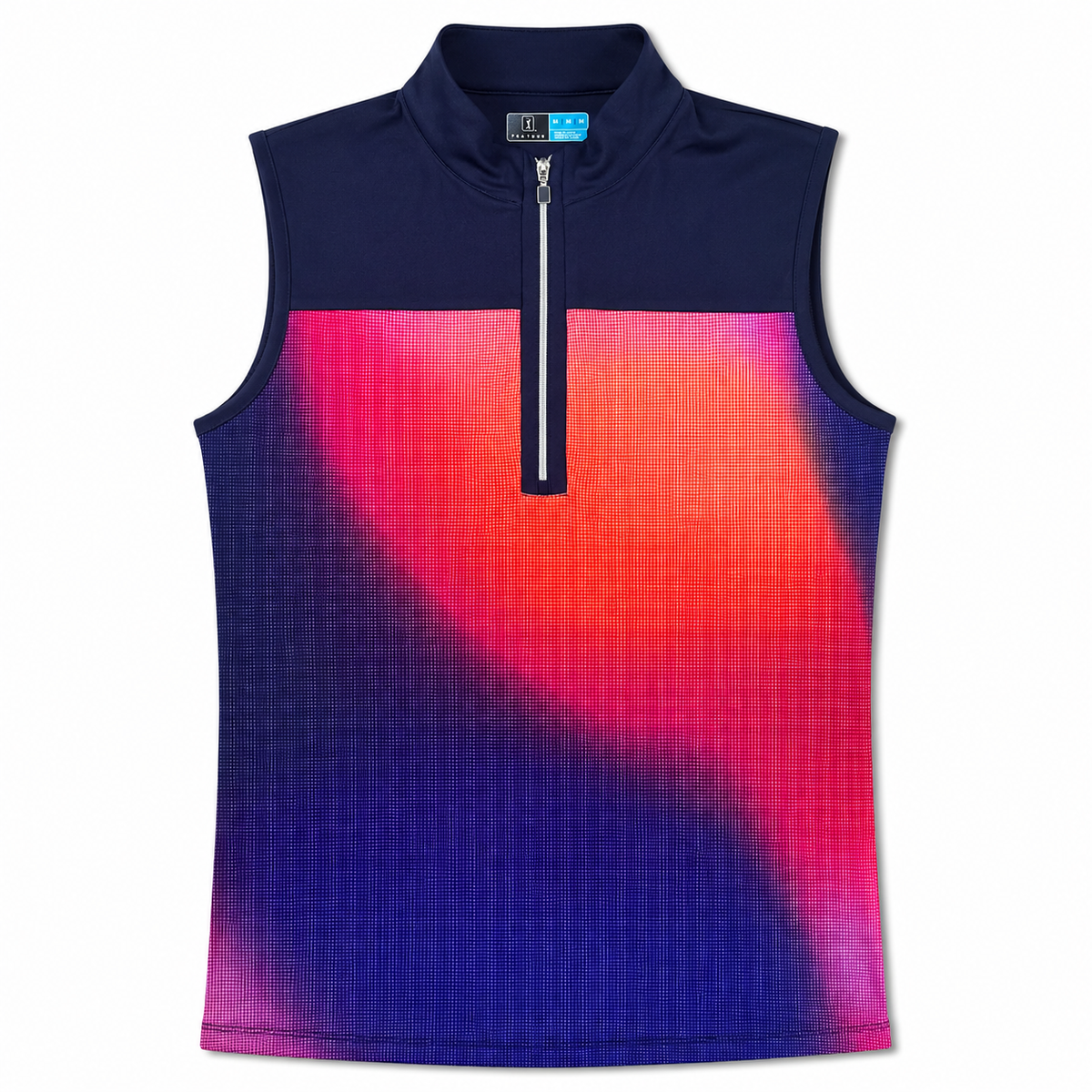 PGA Tour Dark Navy Ombre Sleeveless Mock | Medium