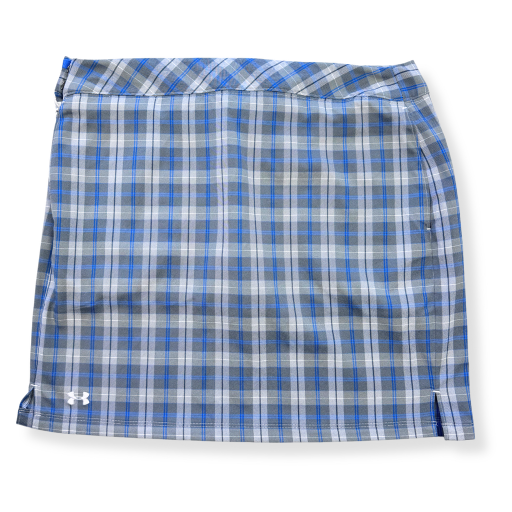 Under Armour 17” Blue/Grey Plaid Golf Skort [10]