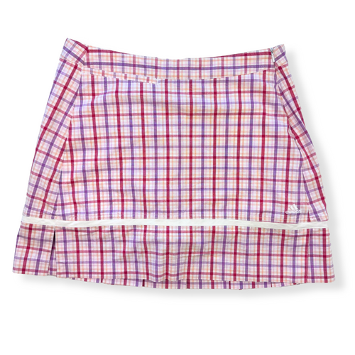Adidas 17” Pink/Purple Plaid Golf Skort | 08