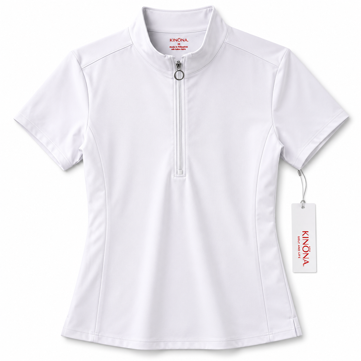 [NWT] Kinona Keep It Covered White SS Mock [Medium]
