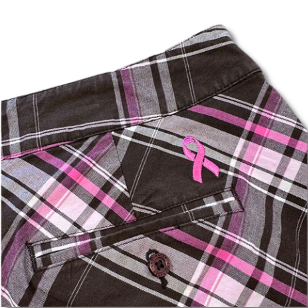 Lady Hagen 18” Chocolate/Pink Plaid Skort [Size 08]