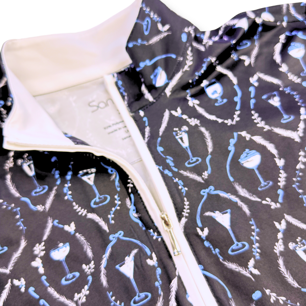 [NWOT] SanSoleil SolCool Black/Blue Cocktail Long Sleeve Mock | Large