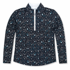 [NWOT] SanSoleil SolCool Black/Blue Cocktail Long Sleeve Mock | Large