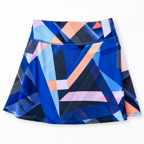 Athleta Navy 14" Blue Geo Active Skort [Large]