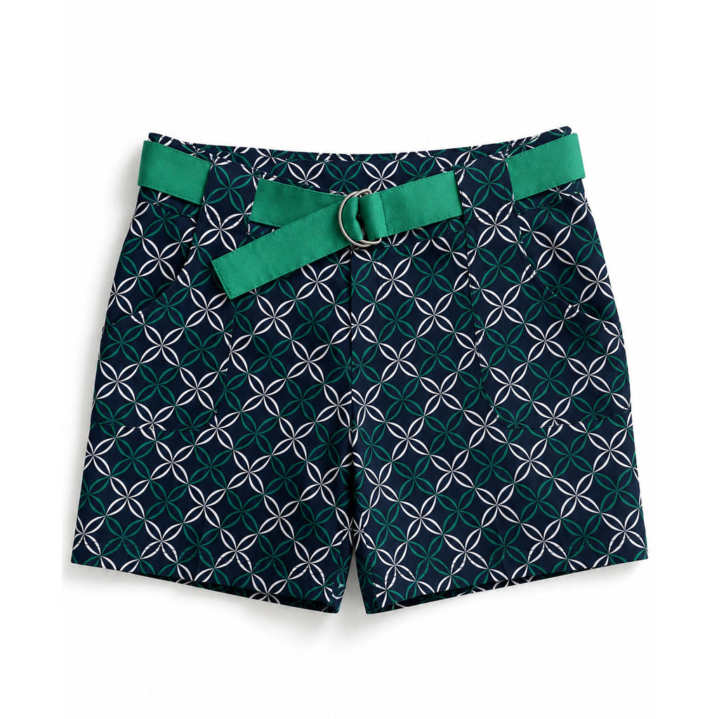 JoFit Navy/Green Short with Belt | 14