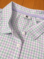 FootJoy Lavender/Green Check Sleeveless Polo [L]