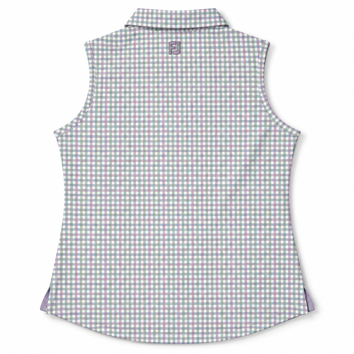 FootJoy Lavender/Green Check Sleeveless Polo [L]