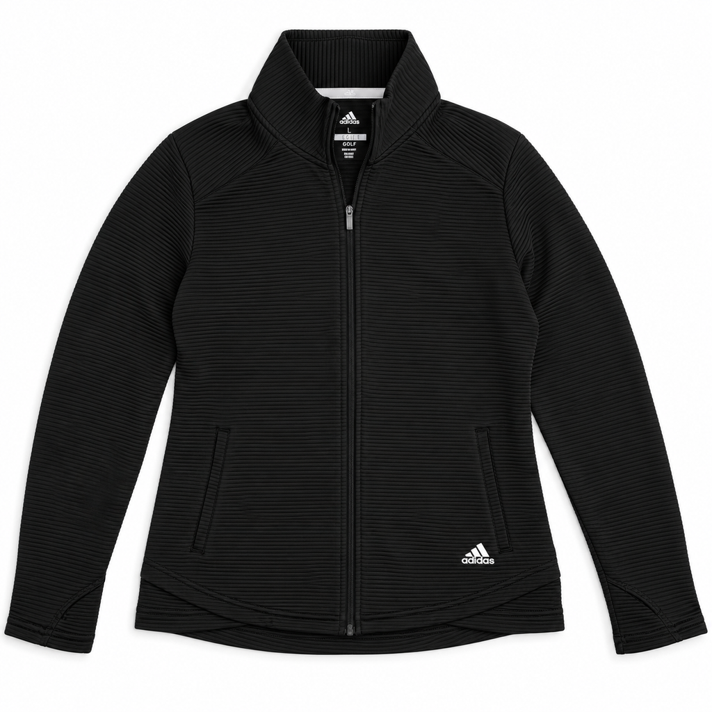 Adidas Textured Black Jacket | Large