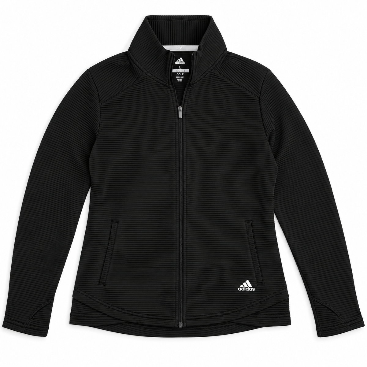 Adidas Textured Black Jacket | Large