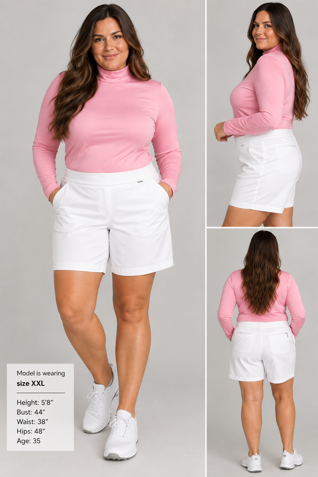[NWT] Greg Norman 8" White Short | XXL