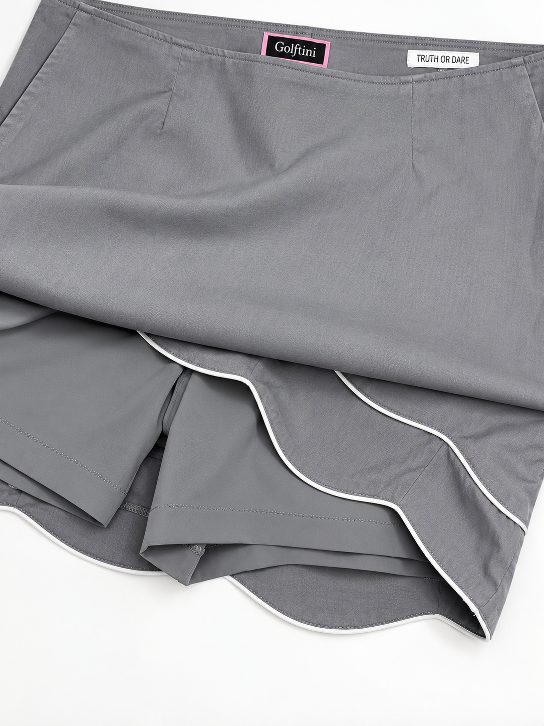 Golftini Truth or Dare Scalloped Cotton Skort | 08