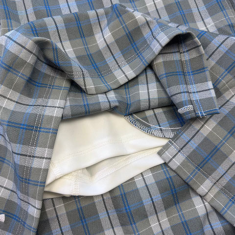 Under Armour 17” Blue/Grey Plaid Golf Skort [10]